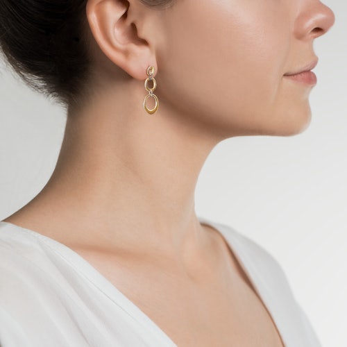 Kolczyki koła Savicki: srebrne pozłacane